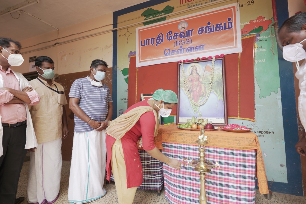 An isolation centre inaugurated by Bharati Seva Sangam in Chennai