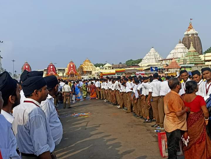 RSS Sewa activities at Puri Rath Yatra, Odisha
